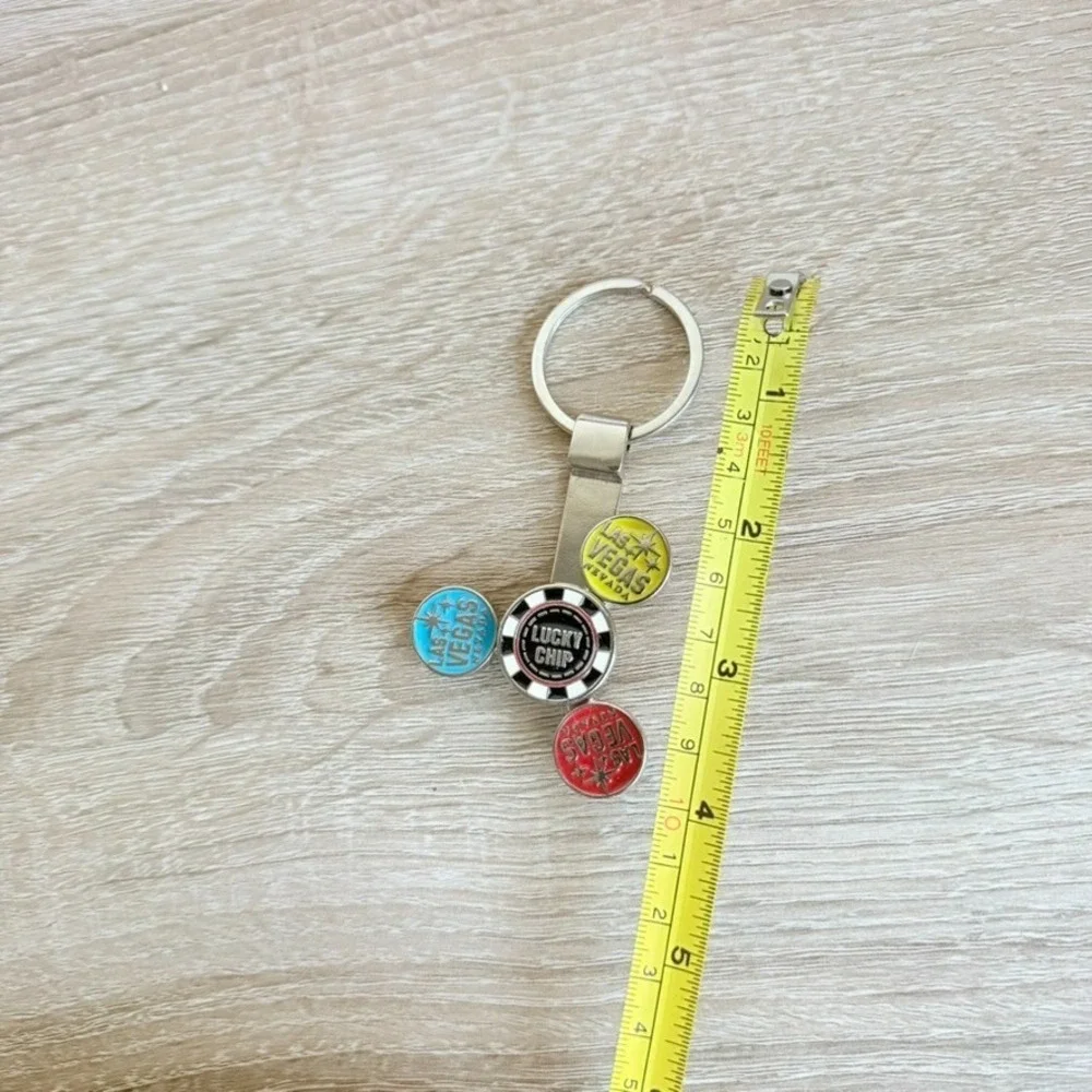Las Vegas‎ Nevada Keychain Lucky Chip Fidget Spinner Vegas Fun Retro